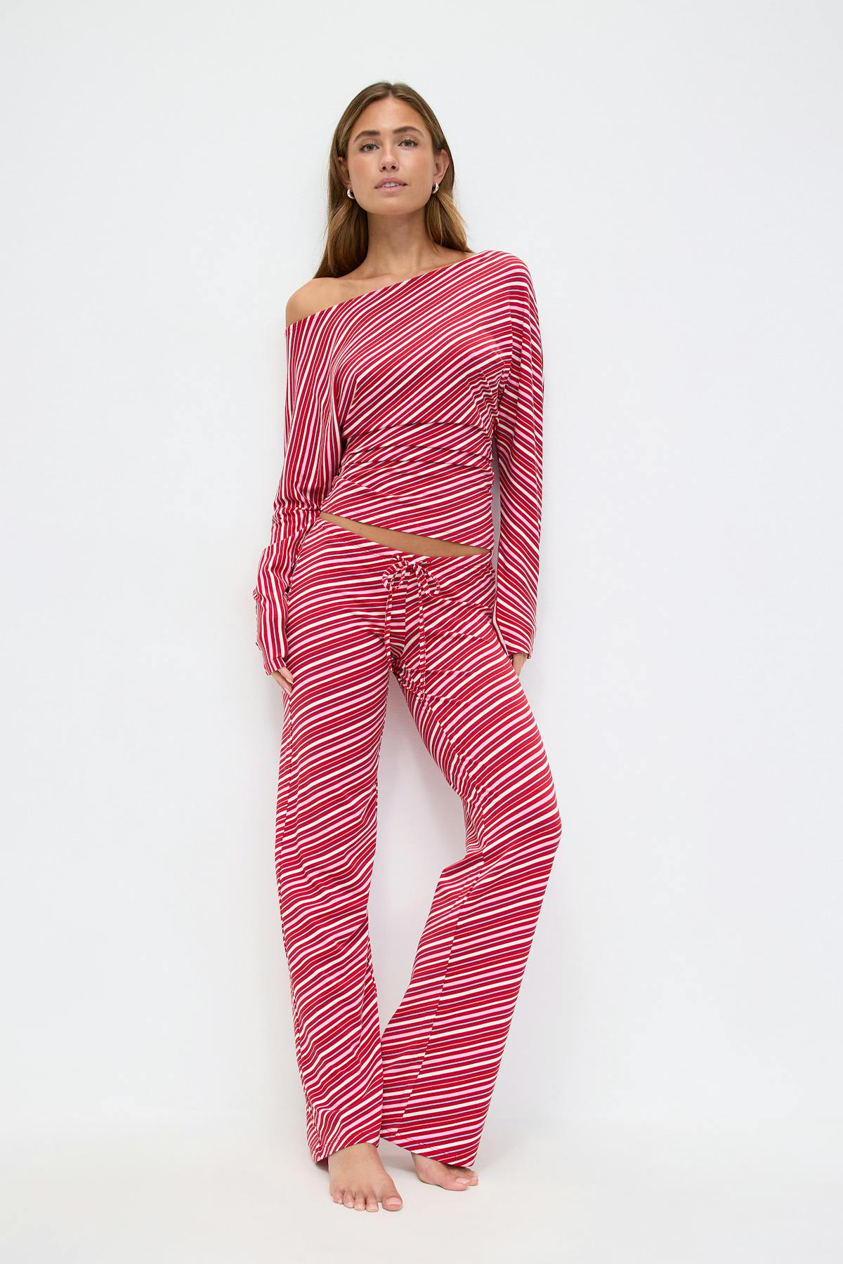 Low waist loungewear trousers - Stone