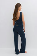 Low waist loungewear trousers - White/stripe