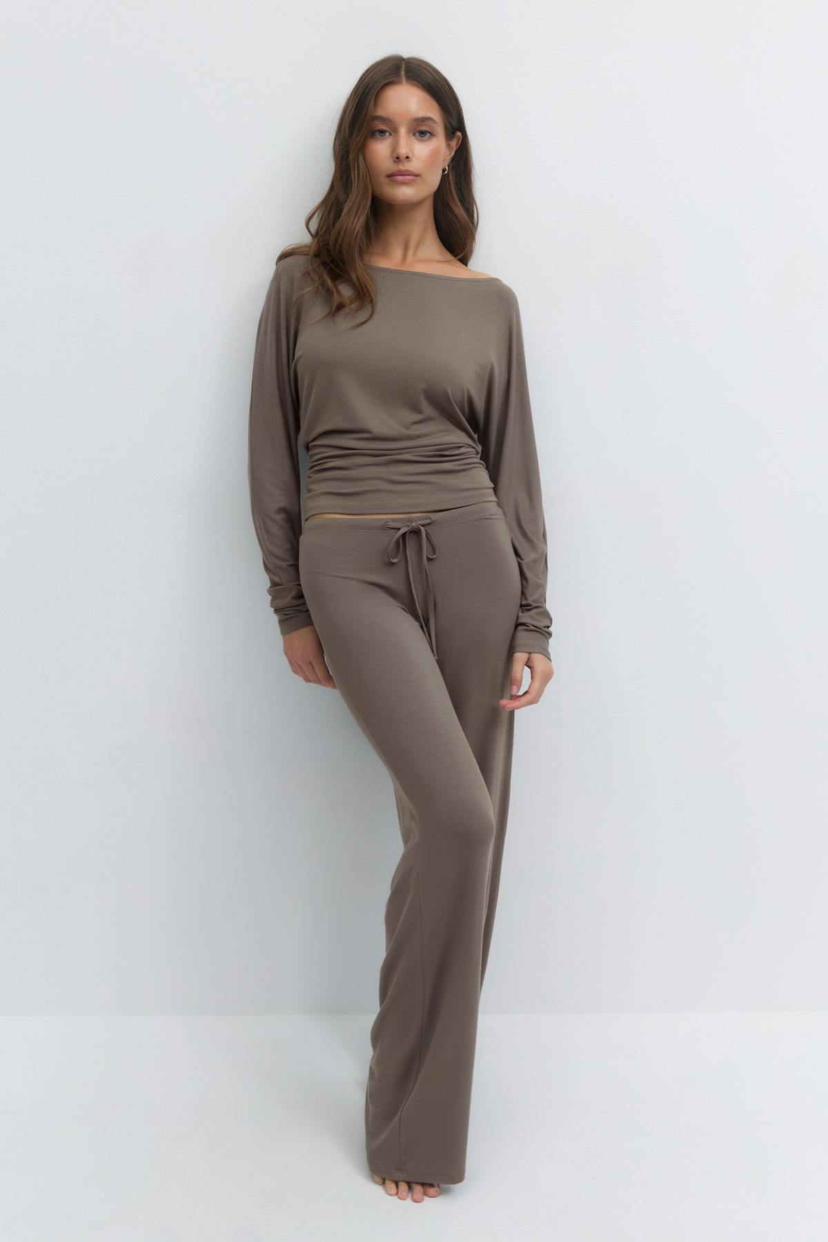 Low waist loungewear trousers - Noir