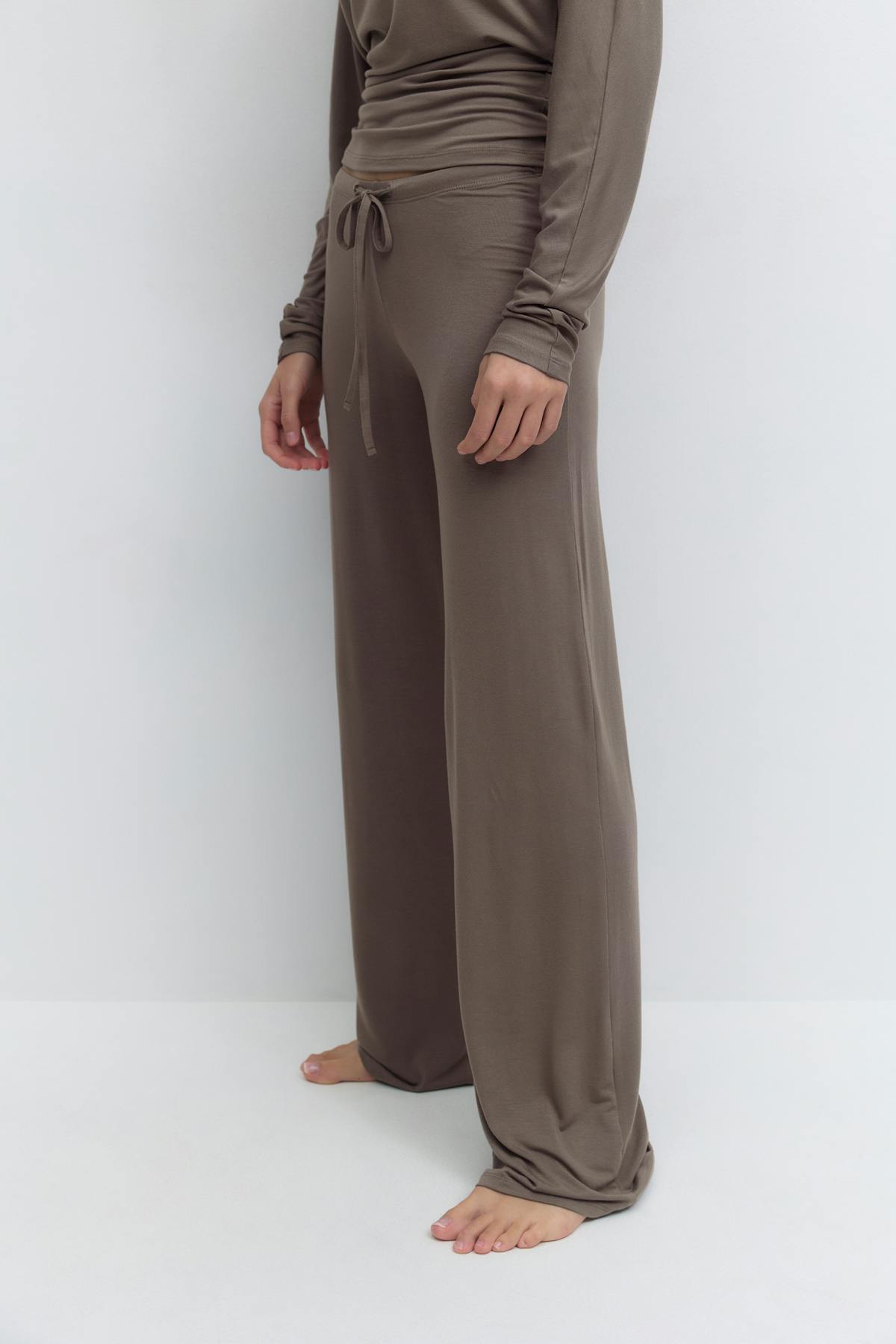 Low waist loungewear trousers - Noir
