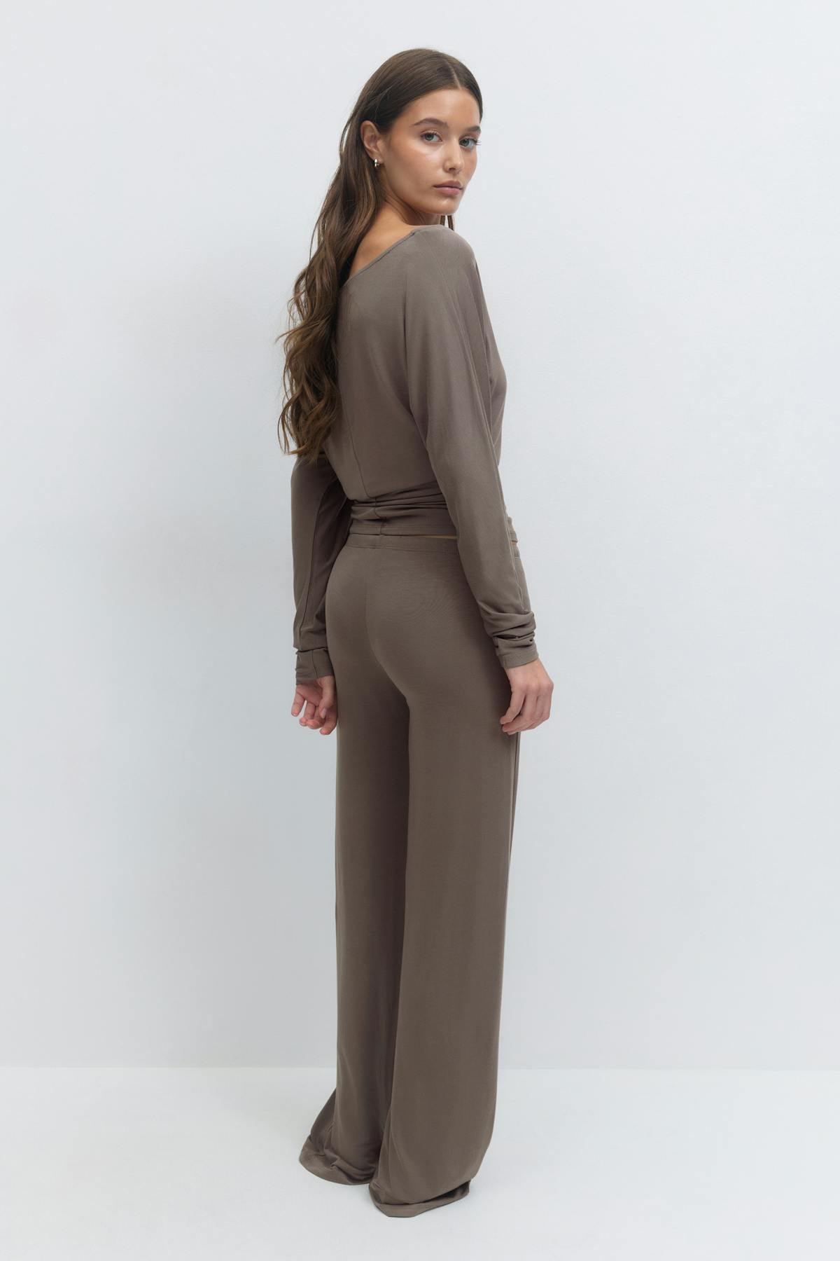 Low waist loungewear trousers - Noir
