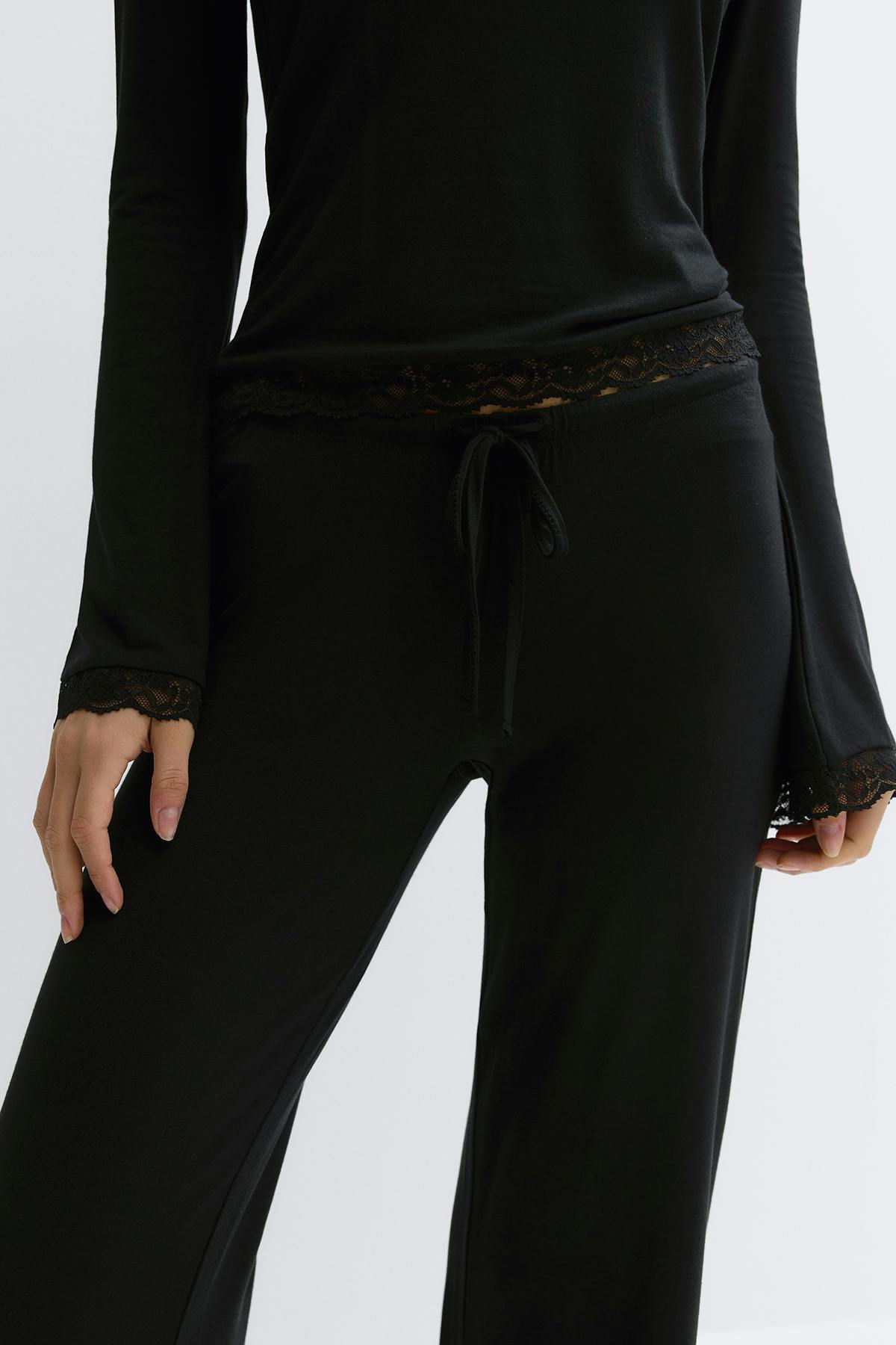 Low waist loungewear trousers - Christmas stripe