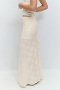 Jacquard skirt - Crème