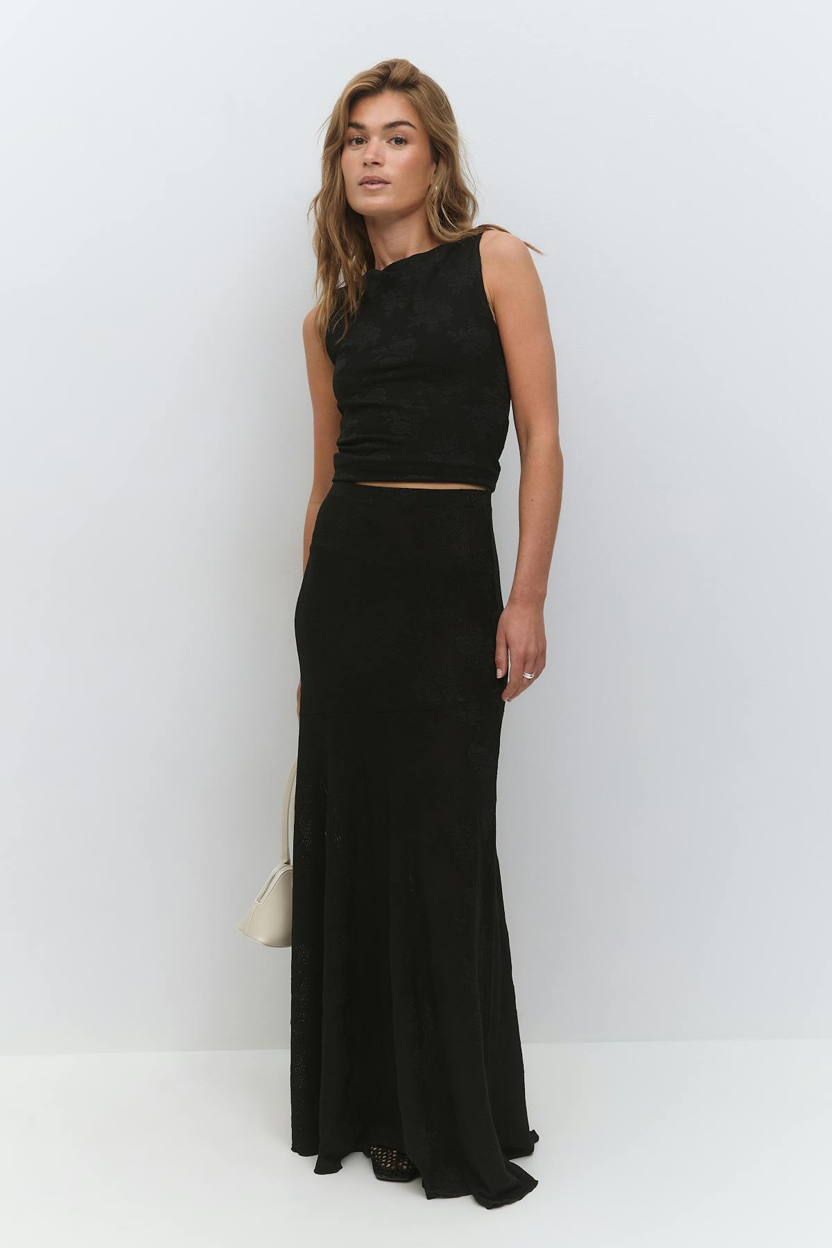 Jacquard skirt - Noir