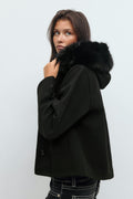 Y fur felt jacket - Noir
