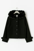 Y fur felt jacket - Noir