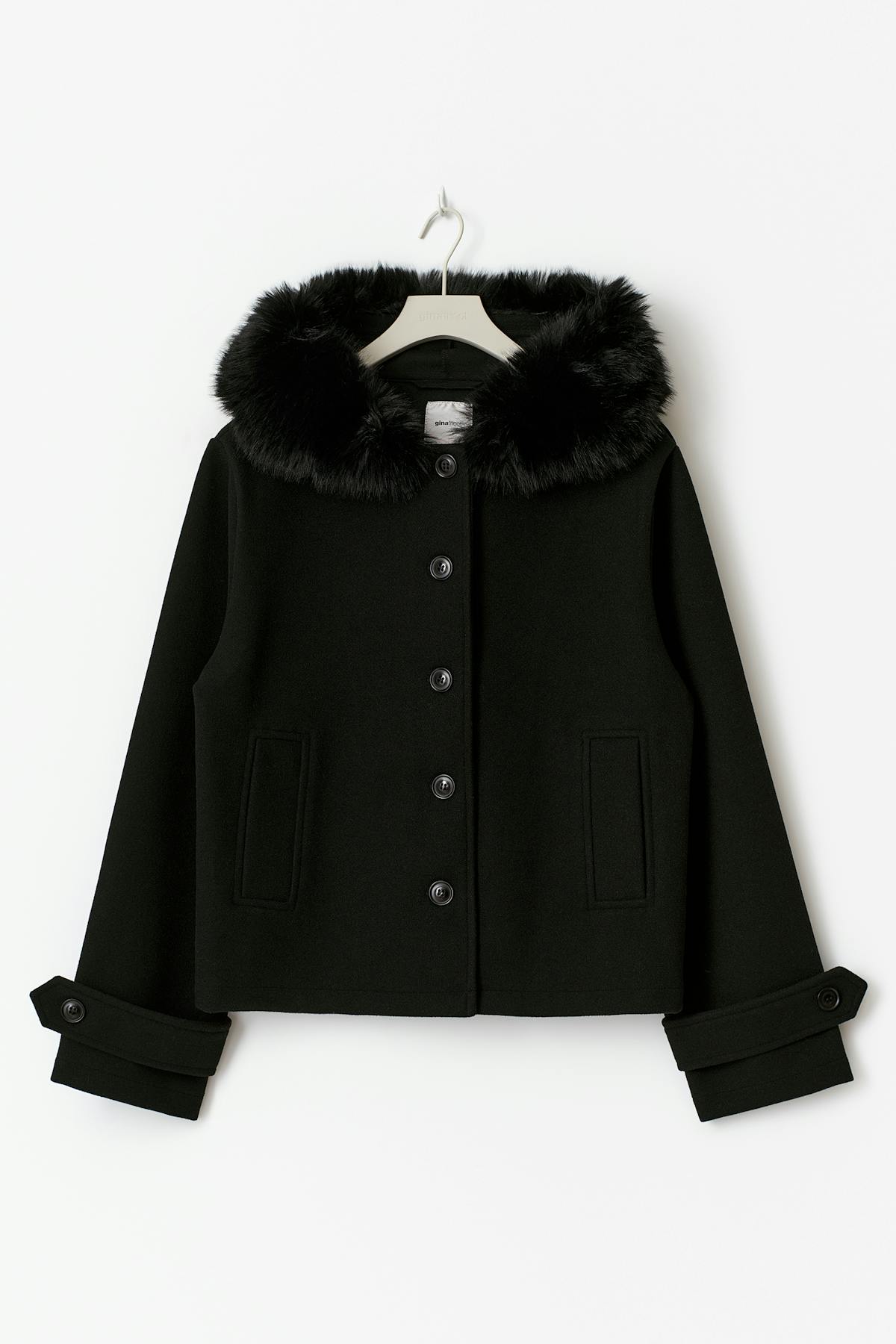 Y fur felt jacket - Noir
