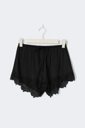 Satin loungewear shorts - Noir