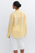Oversized linen blend shirt - Golden haze