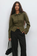 Shaped knitted cardigan - Vanilla yellow