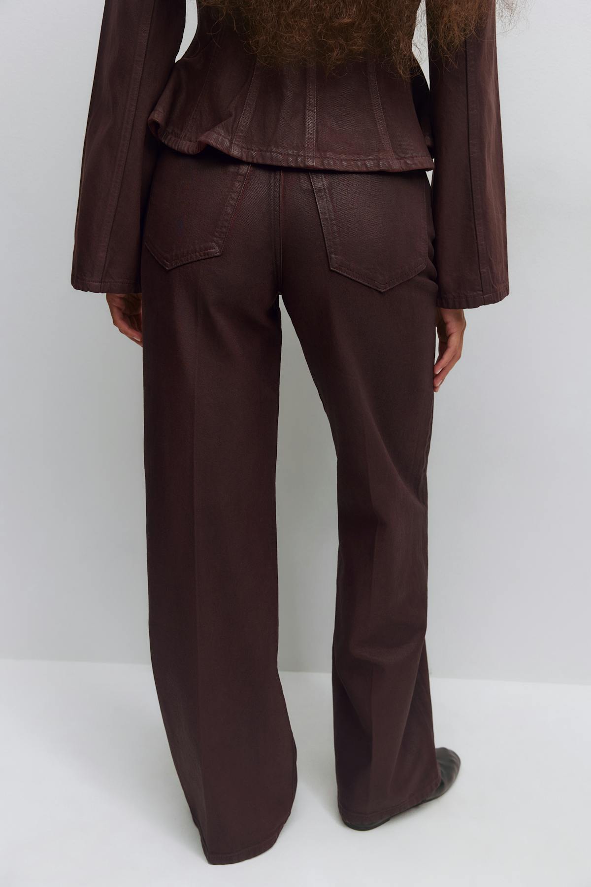 Coated jeans - Bordeaux