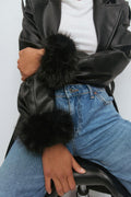 Faux fur cuffs