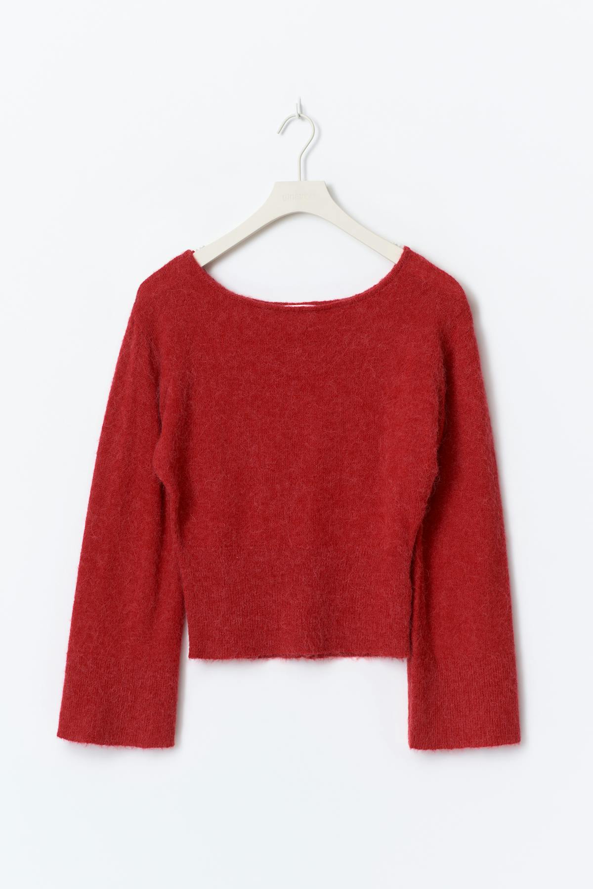 Y shaped knitted sweater - Haute red