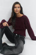 14+ shaped knitted sweater - Soft pink