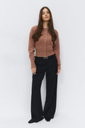 Shaped knitted cardigan - Cashmere blue