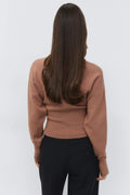 Shaped knitted cardigan - Mid grey mel