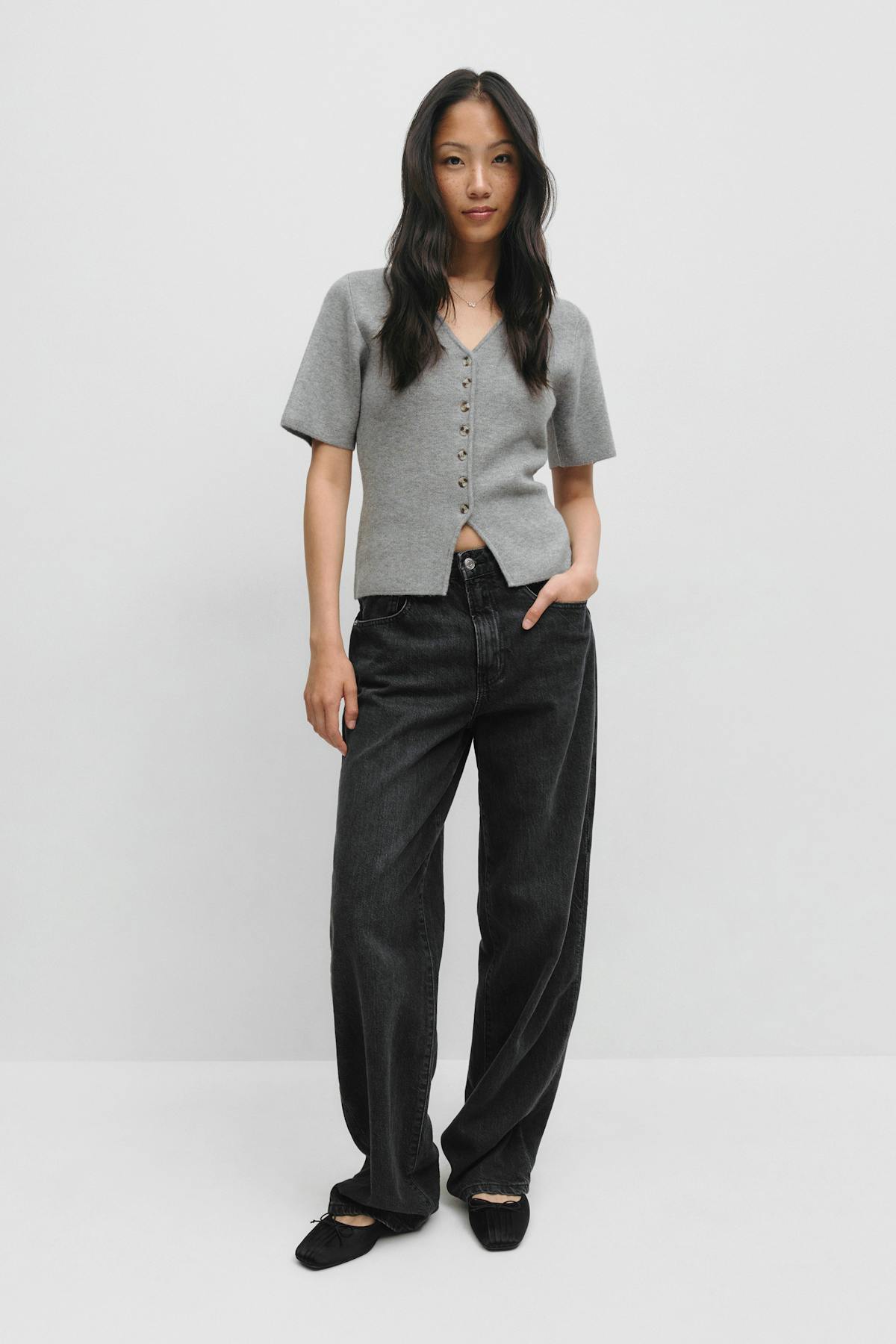 Baggy snap jeans - Deep blue