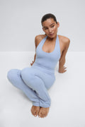 Yoga halterneck top - Seal brown