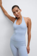 Yoga halterneck top - Dusty blue