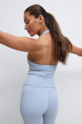 Yoga halterneck top - Dusty blue