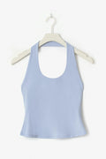 Yoga halterneck top - Dusty blue