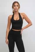 Yoga halterneck top - Bordeaux