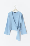 knitted wrap cardigan - Vanilla yellow