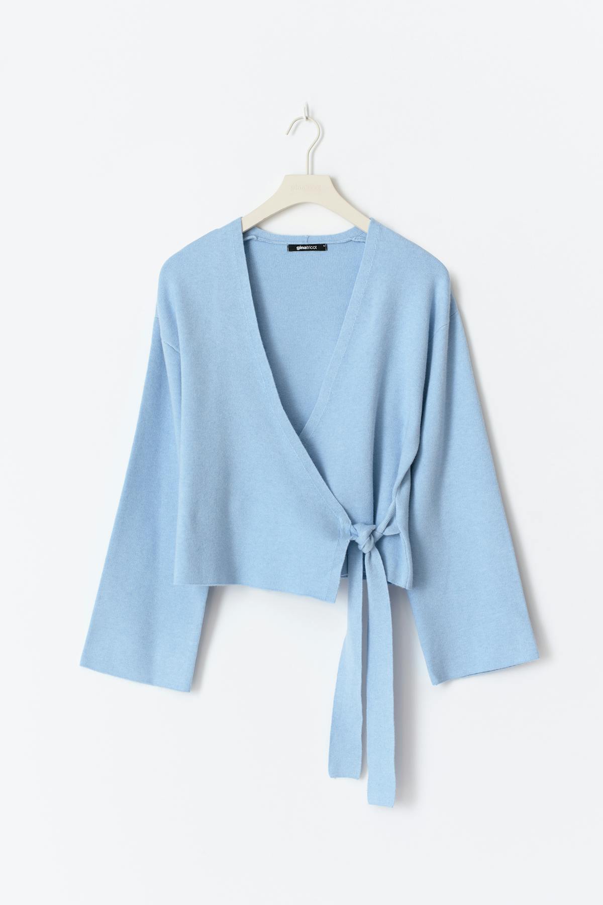 knitted wrap cardigan - Vanilla yellow