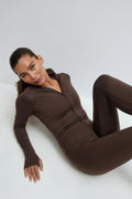 Yoga jacket - Seal brown