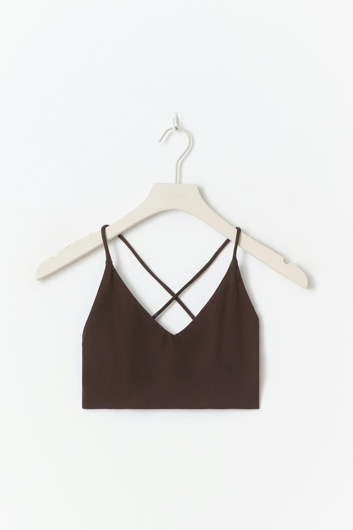 Strappy yoga top - Seal brown