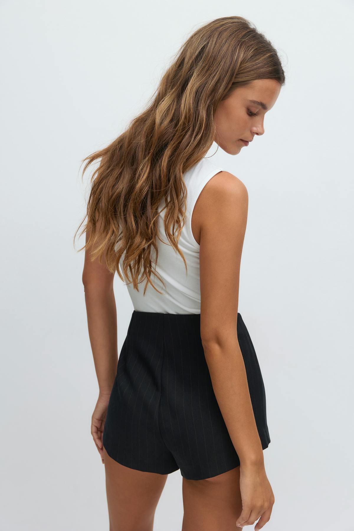 Mini shorts - Navy pinstripe