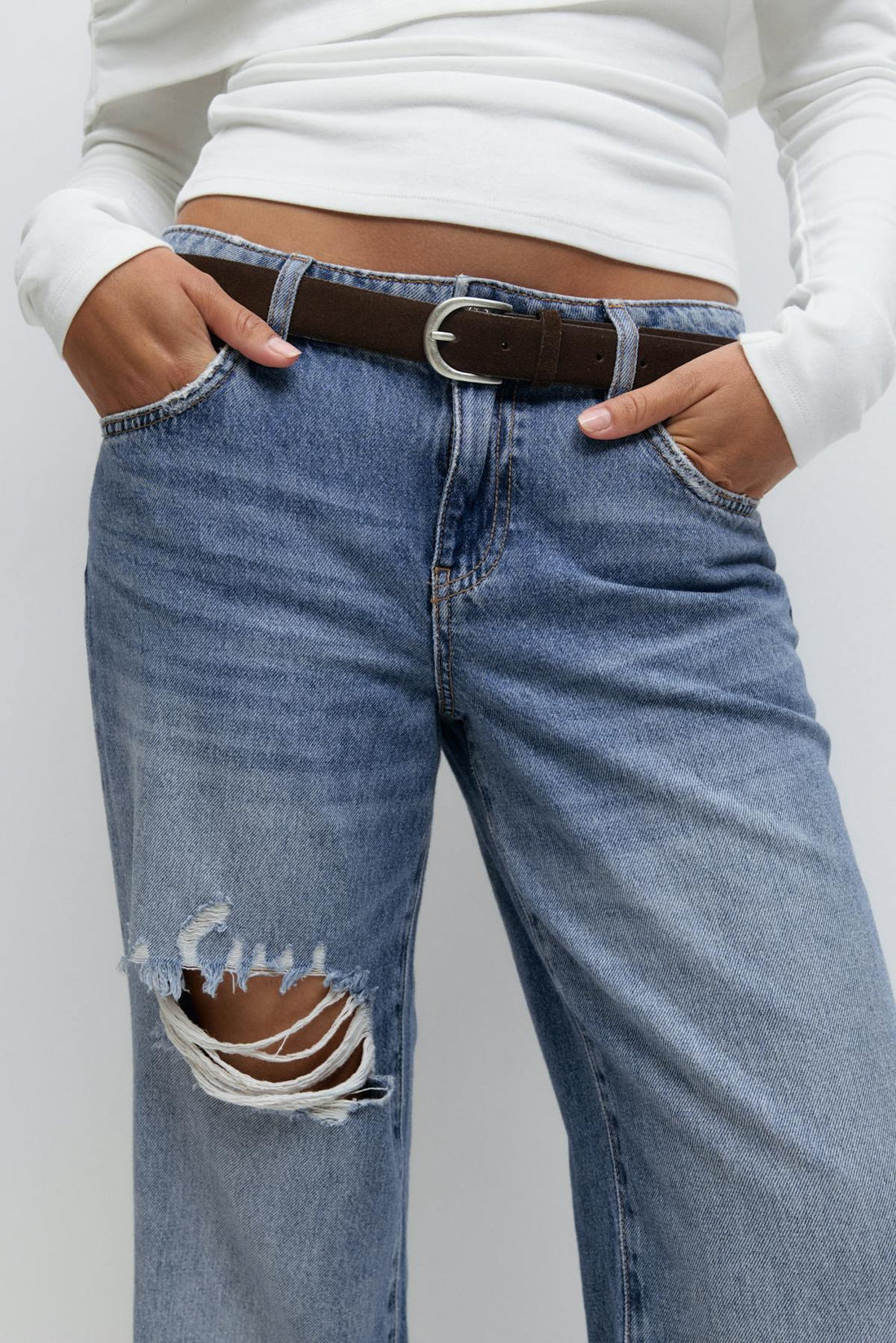 Wide petite jeans - Scandi blue