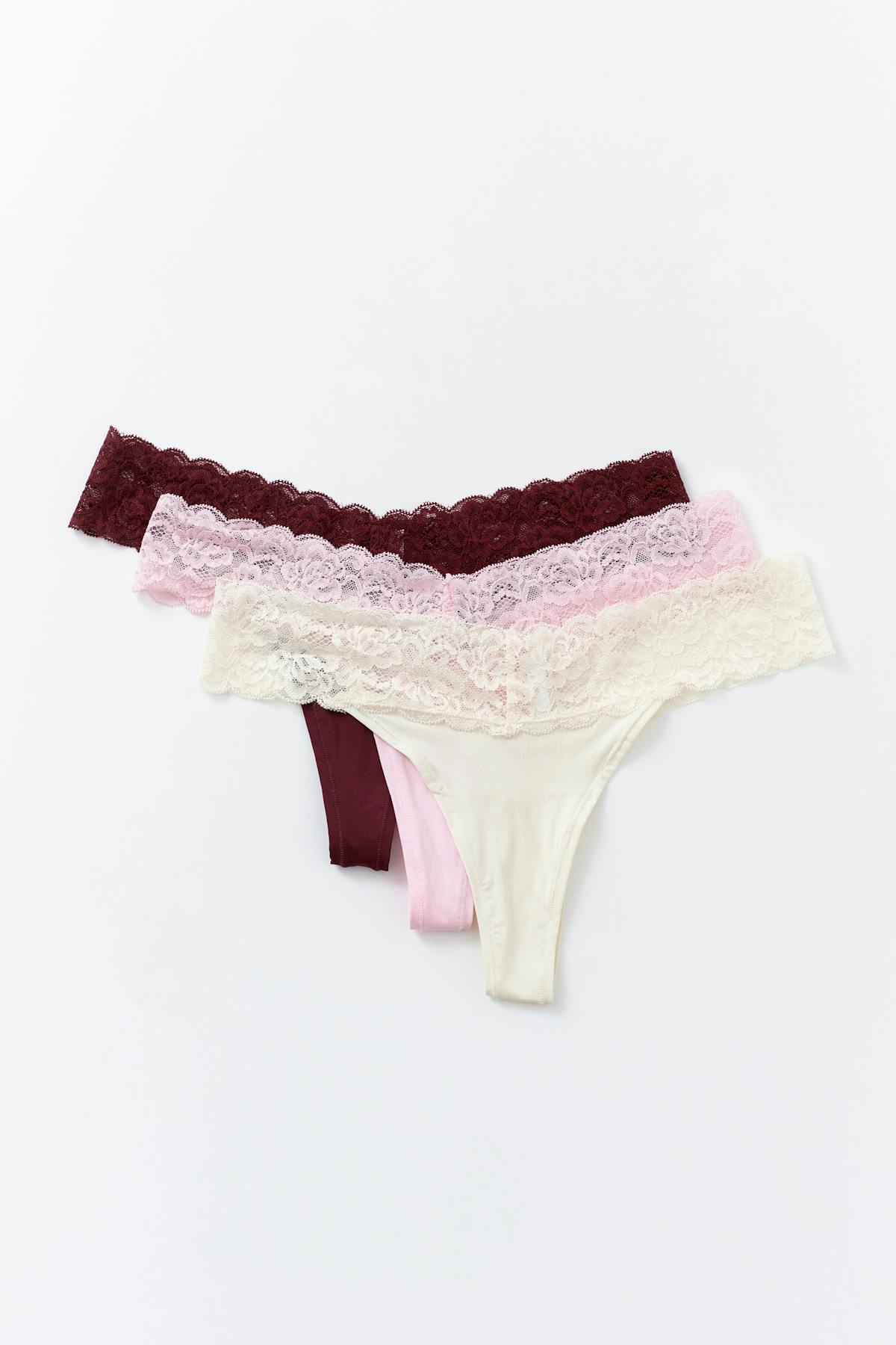 3-pack soft micro thong - Multi pink