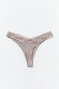 2-pack soft lace detail thong - White/multi