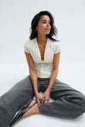 Short sleeve top - Blanc