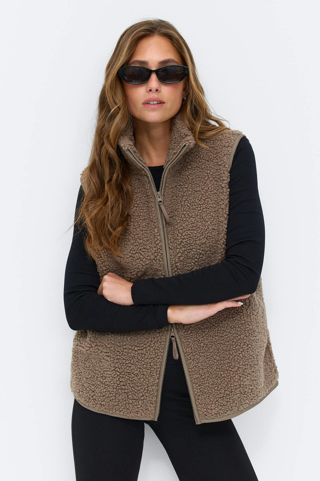 Pile vest - Desert taupe