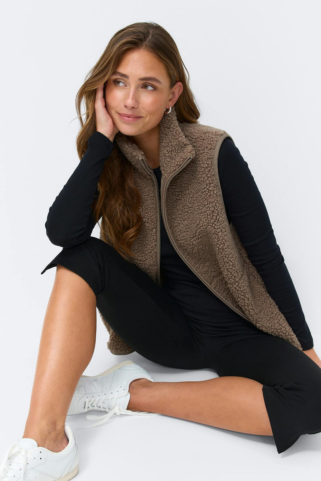 Pile vest - Desert taupe
