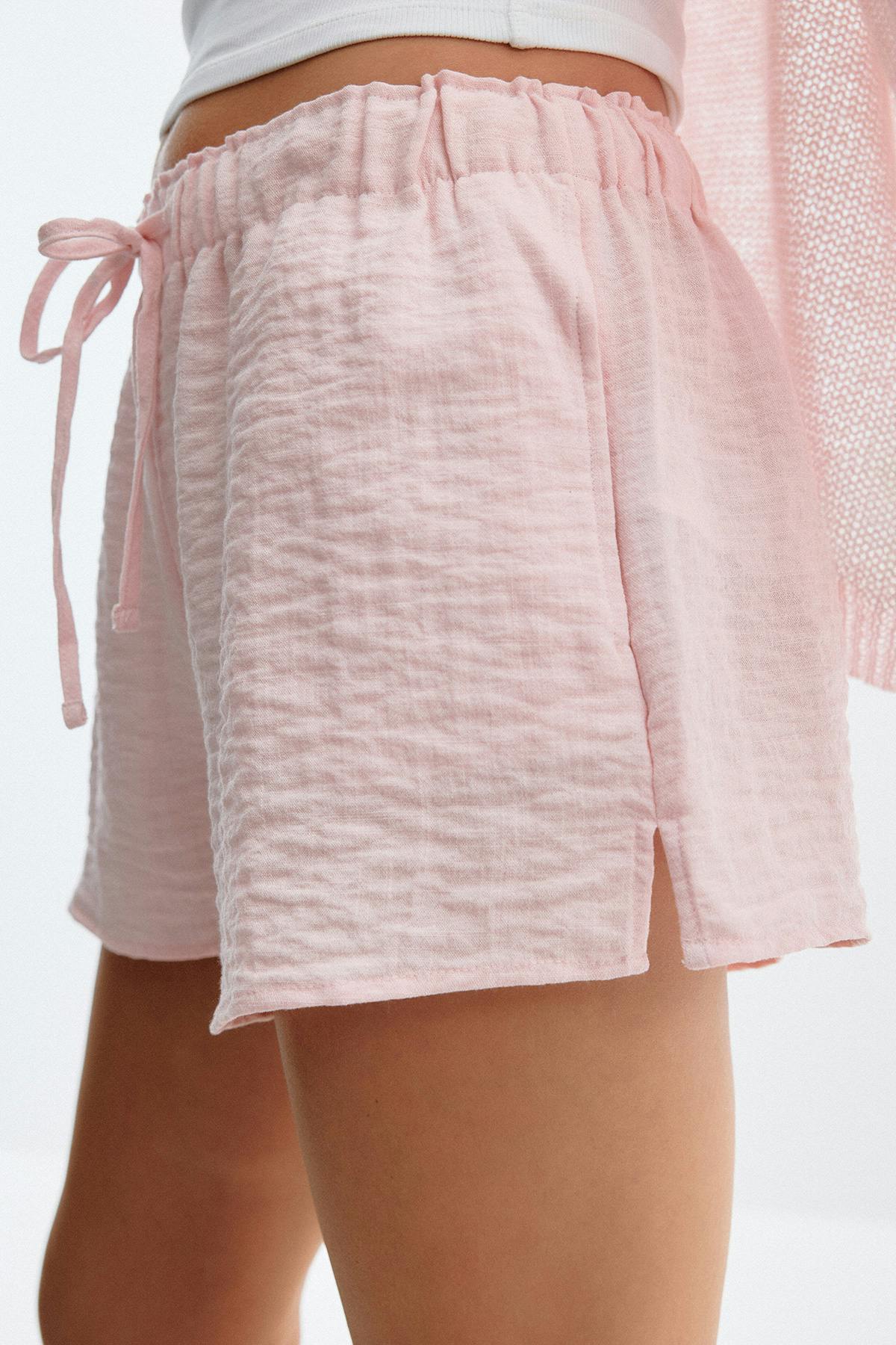 Drawstring shorts - Blanc