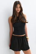 Drawstring shorts - Pomegranate