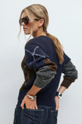 Argyle knitted sweater - Multicolore