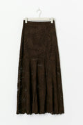 Lace maxi skirt - Haute red