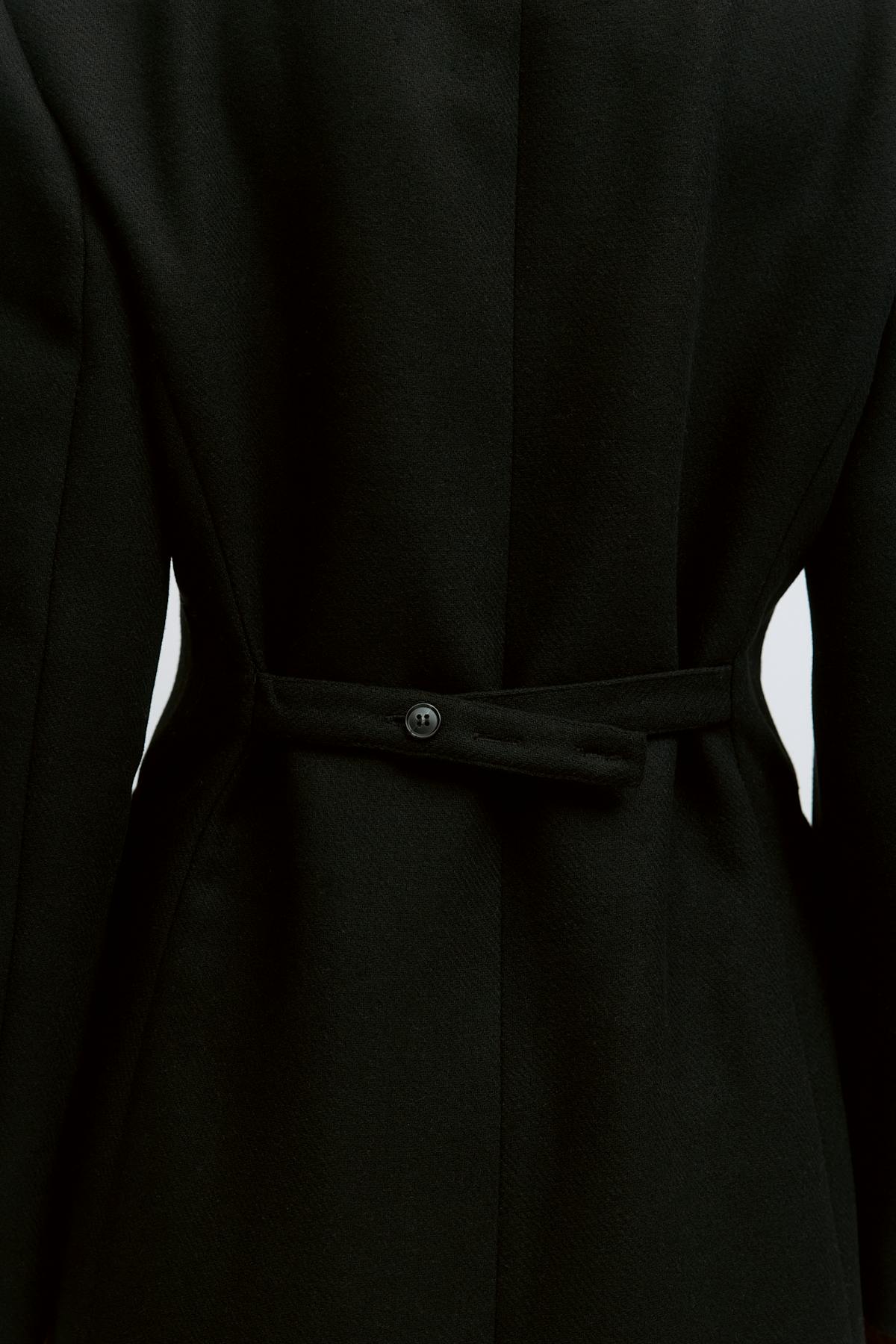 Shaped long coat - Noir