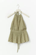 Halterneck tie top - Vert clair
