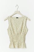 Smock top - Cream dot