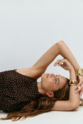 Smock top - Cream dot