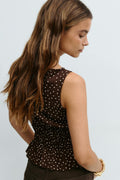 Smock top - Cream dot