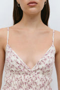 Waist detail singlet - Cream dot