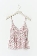 Waist detail singlet - Pink ditsy