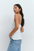 Waist detail singlet - Blanc cassé