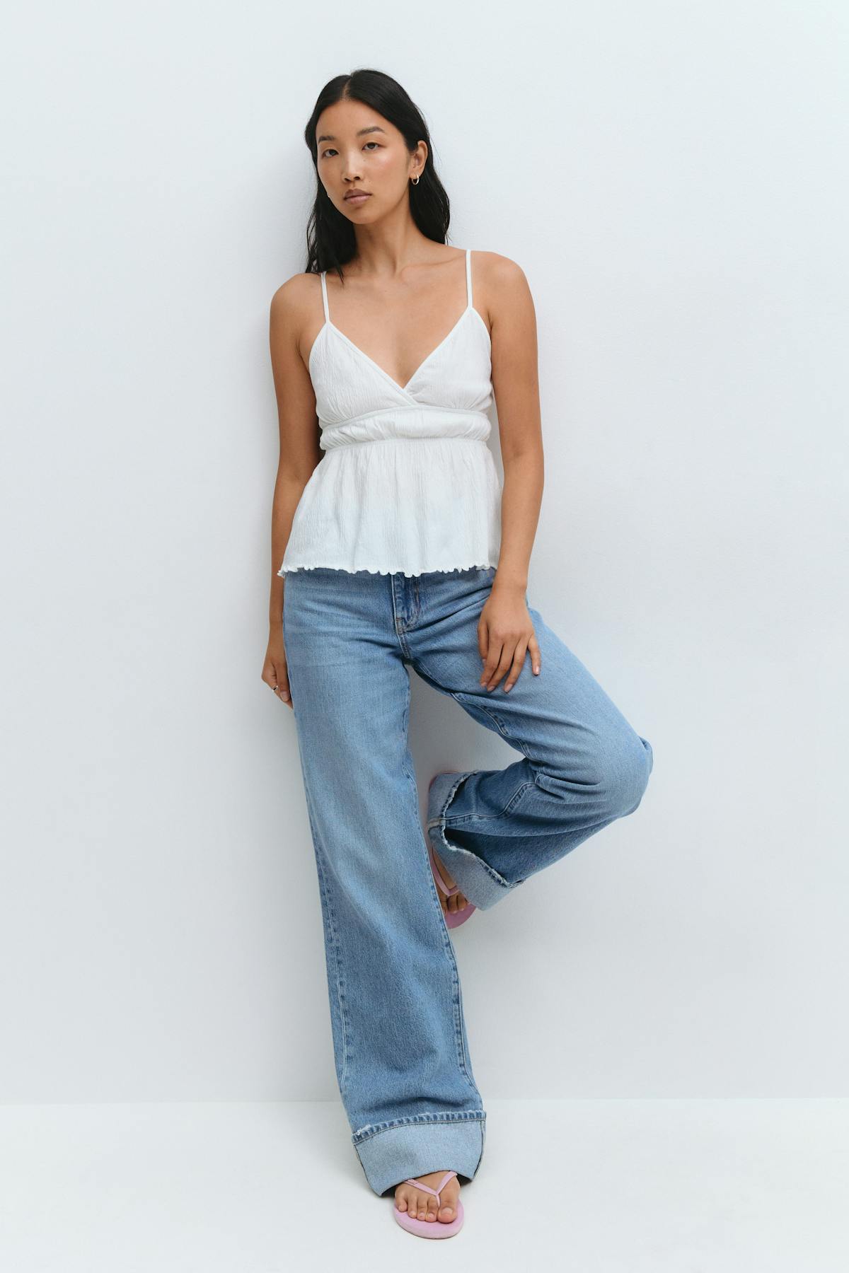 Waist detail singlet - Blanc cassé